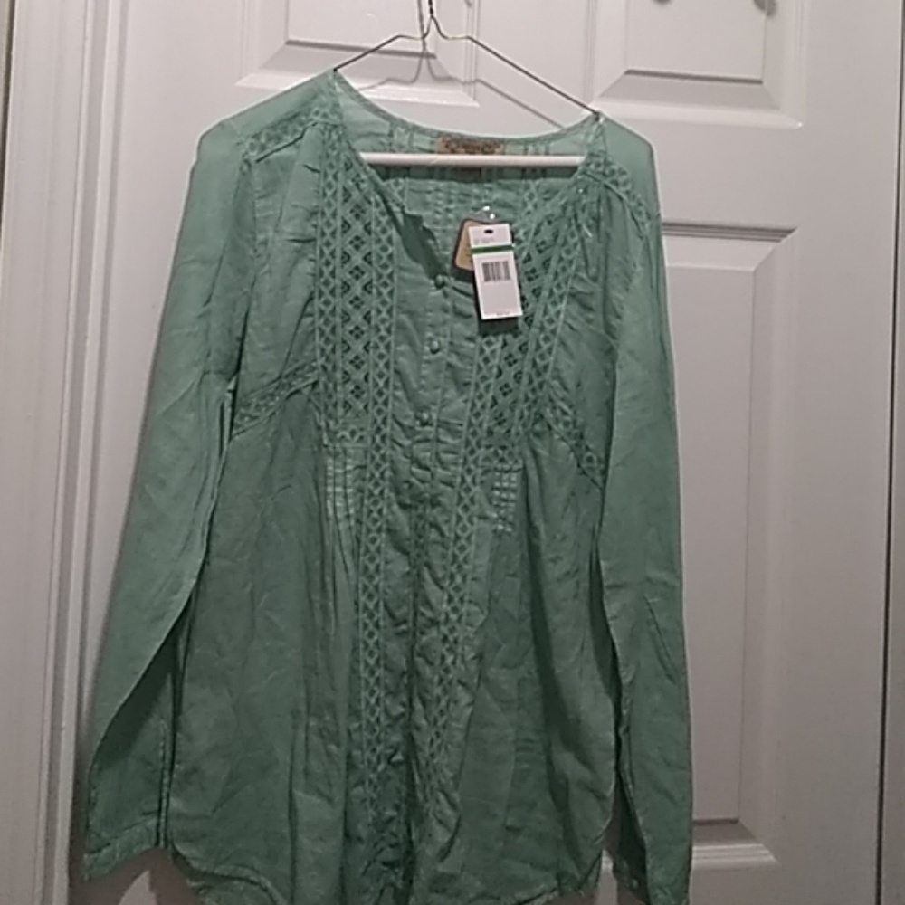 ⭐Sage Green Vintage America Blouse size L